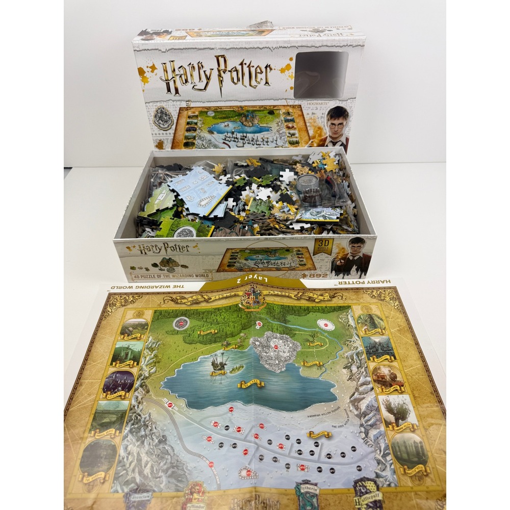 Harry Potter Wizarding World 4D Puzzle 892 Pieces 3D Models 1192494 COMPLETE